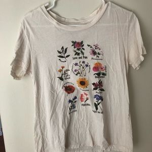 light pink pacsun flower shirt
